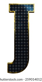 Solar Panel Letters - Letter J