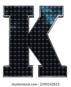 Solar Panel Letters - Letter K