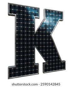 Solar Panel Letters - Letter K