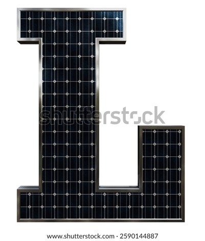 Solar Panel Letters - Letter L