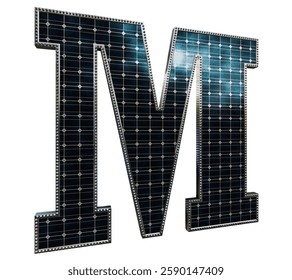 Solar Panel Letters - Letter M