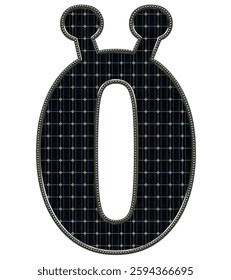 Solar Panel Letters - Letter O Turkish Letter
