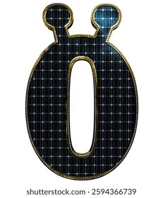 Solar Panel Letters - Letter O Turkish Letter