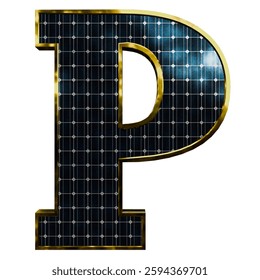 Solar Panel Letters - Letter P