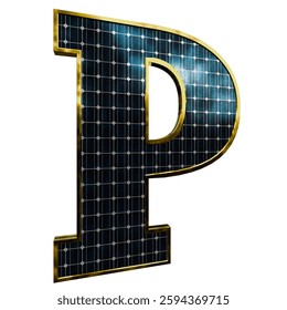 Solar Panel Letters - Letter P