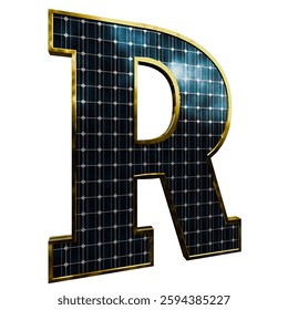 Solar Panel Letters - Letter R