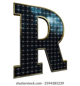 Solar Panel Letters - Letter R