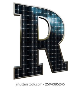 Solar Panel Letters - Letter R