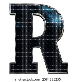 Solar Panel Letters - Letter R
