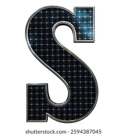 Solar Panel Letters - Letter S