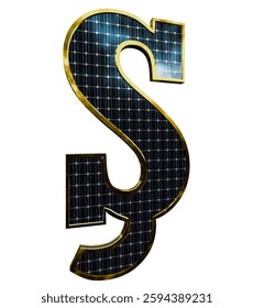 Solar Panel Letters - Letter S Turkish Letter