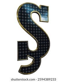 Solar Panel Letters - Letter S Turkish Letter