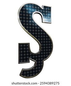 Solar Panel Letters - Letter S Turkish Letter