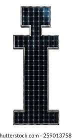 Solar Panel Letters - Letter I Turkish Letter
