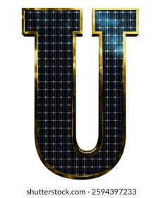 Solar Panel Letters - Letter U