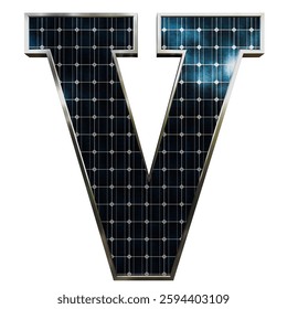 Solar Panel Letters - Letter V