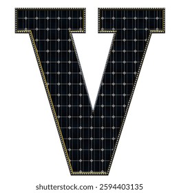 Solar Panel Letters - Letter V