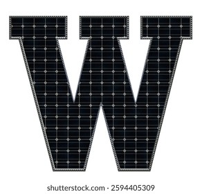 Solar Panel Letters - Letter W