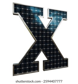 Solar Panel Letters - Letter X