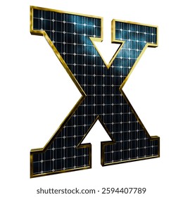 Solar Panel Letters - Letter X