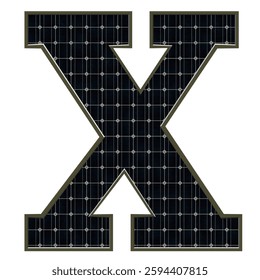 Solar Panel Letters - Letter X
