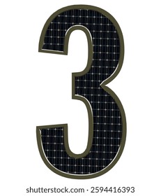 Solar Panel Letters - Number 3