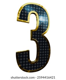Solar Panel Letters - Number 3