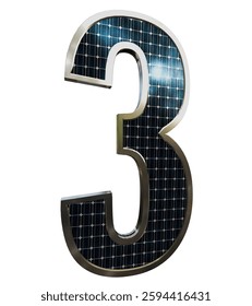 Solar Panel Letters - Number 3