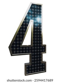 Solar Panel Letters - Number 4