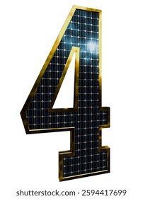 Solar Panel Letters - Number 4