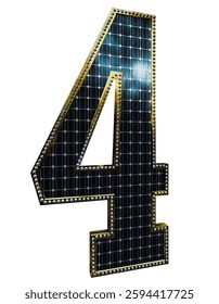 Solar Panel Letters - Number 4
