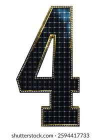 Solar Panel Letters - Number 4