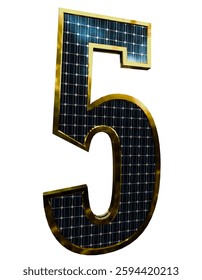 Solar Panel Letters - Number 5
