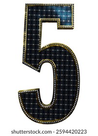 Solar Panel Letters - Number 5