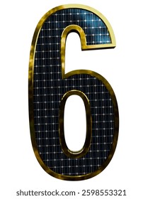 Solar Panel Letters - Number 6