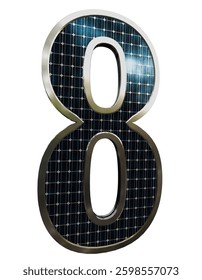 Solar Panel Letters - Number 8