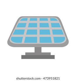 solar panel light power electricity ecology save environmental vector illustration 