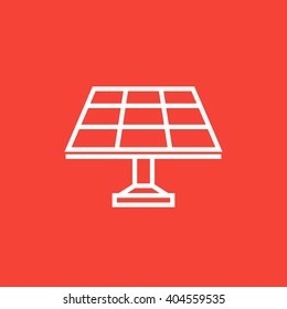 Solar panel line icon.