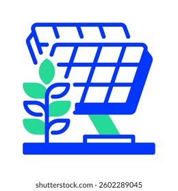 Solar Panel Line Icon, Outline Symbol for Renewable Energy, Solar Power Systems, Photovoltaic Cells, Green Technology, and Sustainable Electricity. Vector Sign Icon.