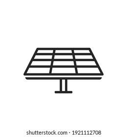 Solar Panel Line Icon Solar Power Stock Vector (Royalty Free ...