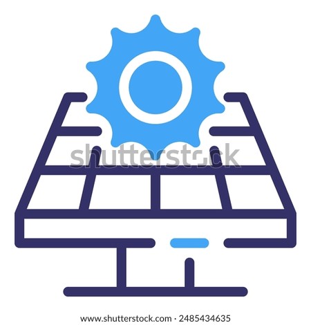 Solar Panel Line Icon Symbol