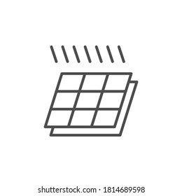 Solar panel line outline icon