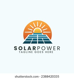 Solar Panel Logo Design with Solar Panel 