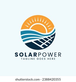 Solar Panel Logo Design with Solar Panel 