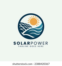 Solar Panel Logo Design with Solar Panel 