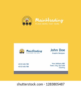 Solar panel logo Design with business card template. Elegant corporate identity. - Vector