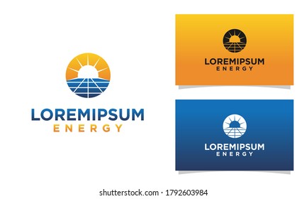 Solar panel logo Design Template