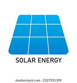 Solar Panel Logo. Solar Energy Logo. Vector Illustration Isolated on White Background. 