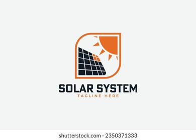 Logo del panel solar e icono