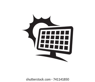 Solar Panel Logo Template Design Vector, Emblem, Design Concept, Creative Symbol, Icon
